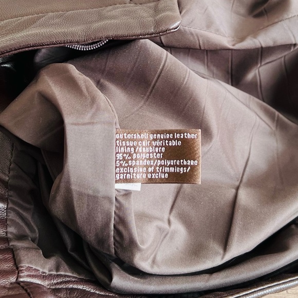 DANIER Dark Brown Bootcut Leather Pants Size Small - Picture 5 of 7